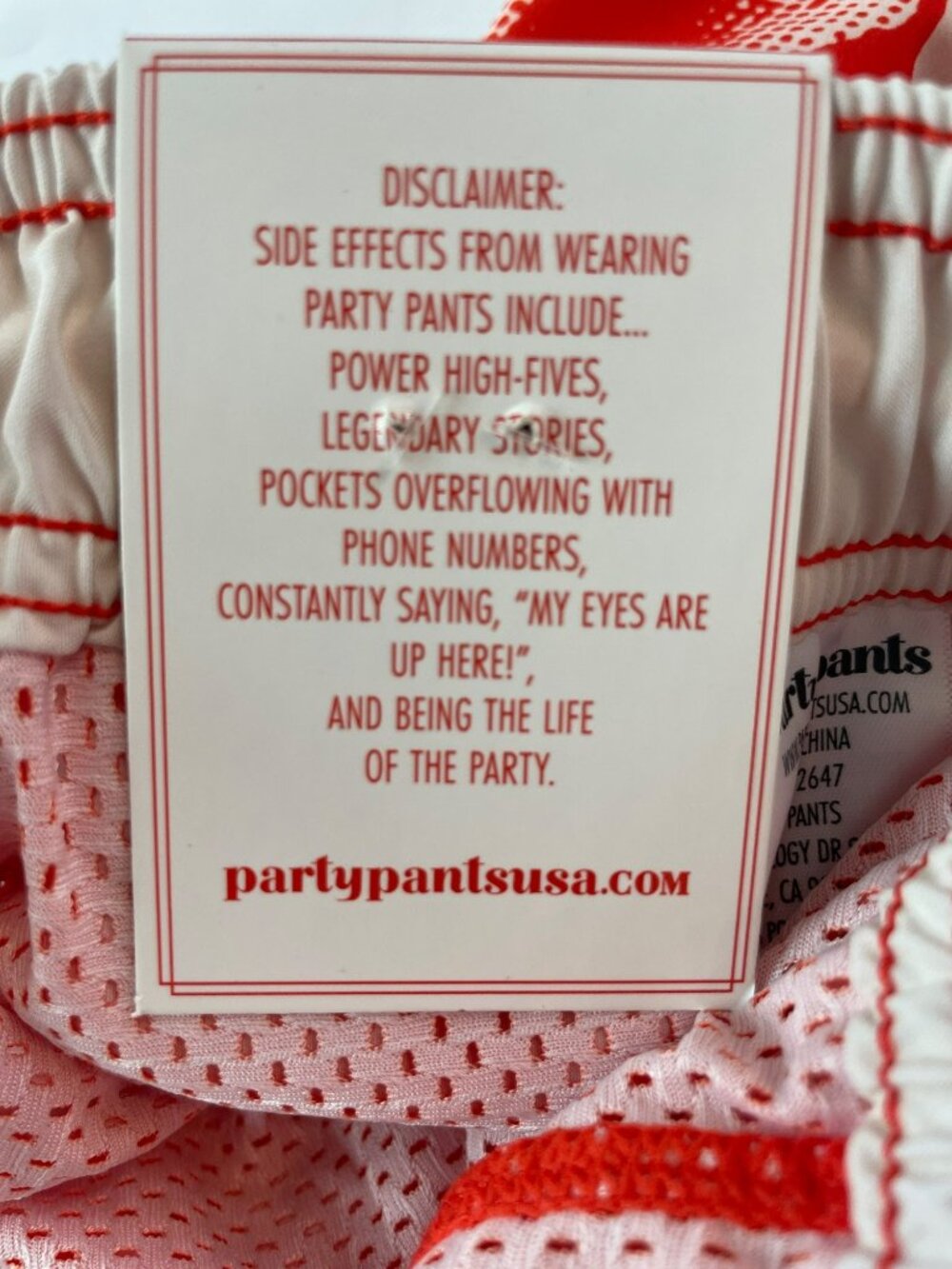 Party Pants x Wienerschnitzel 5" Red Swim Shorts Men's Sz XL NWT - Picture 7 of 11